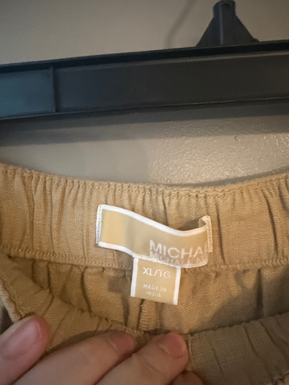 NWT Michael Kors Khacki Wide Leg Linen-Blend Pants - Picture 3 of 3